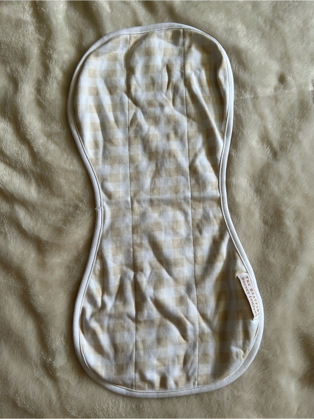 The Beaufort Bonnet company gingham plaid baby burp cloth peru cotton
